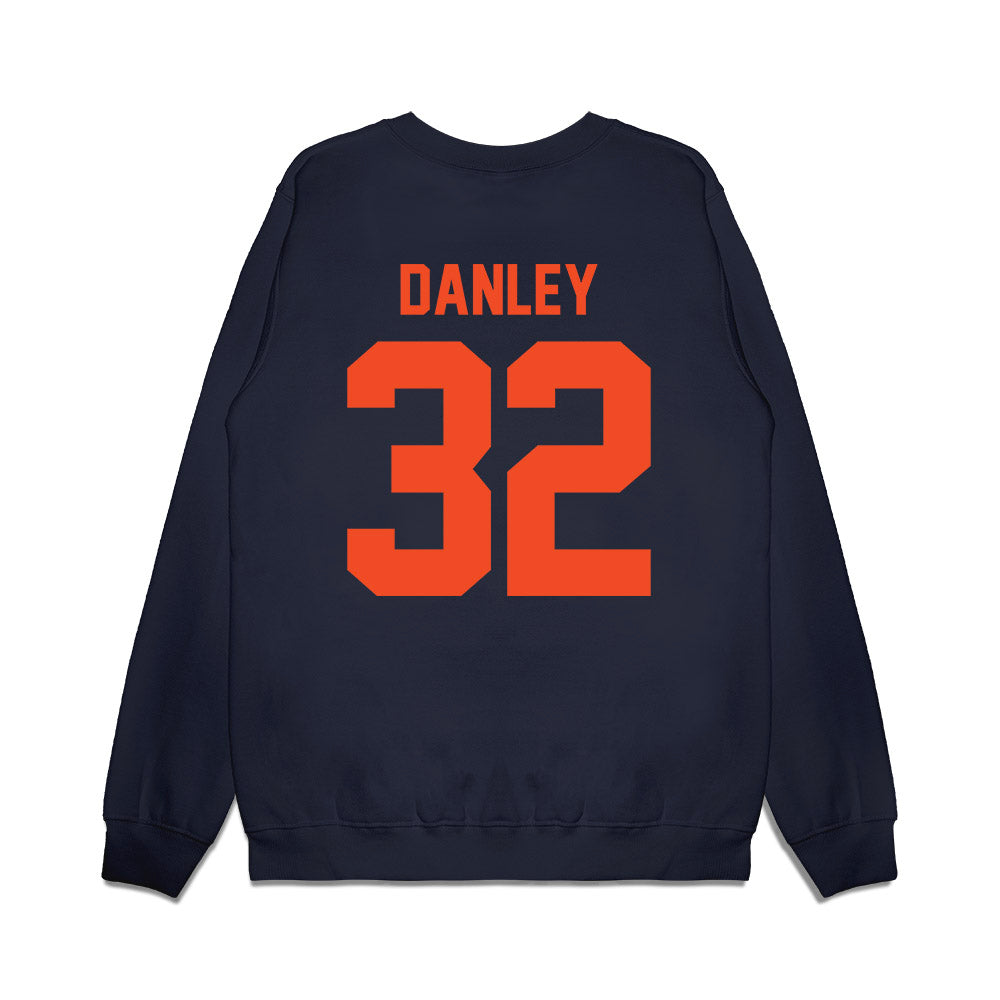 Virginia - NCAA Football : Landon Danley - Vintage Helmet Premium Crewneck Sweatshirt-1