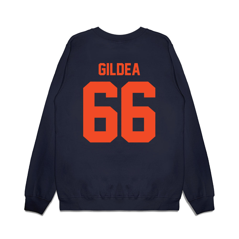 Virginia - NCAA Football : Michael Gildea - Vintage Helmet Premium Crewneck Sweatshirt-1