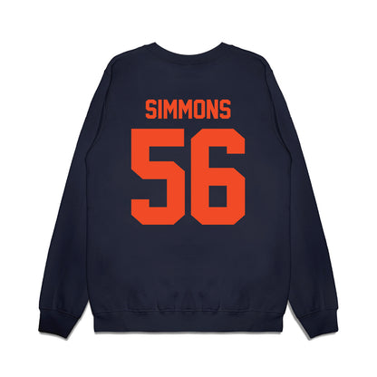 Virginia - NCAA Football : Tyler Simmons - Vintage Helmet Premium Crewneck Sweatshirt-1