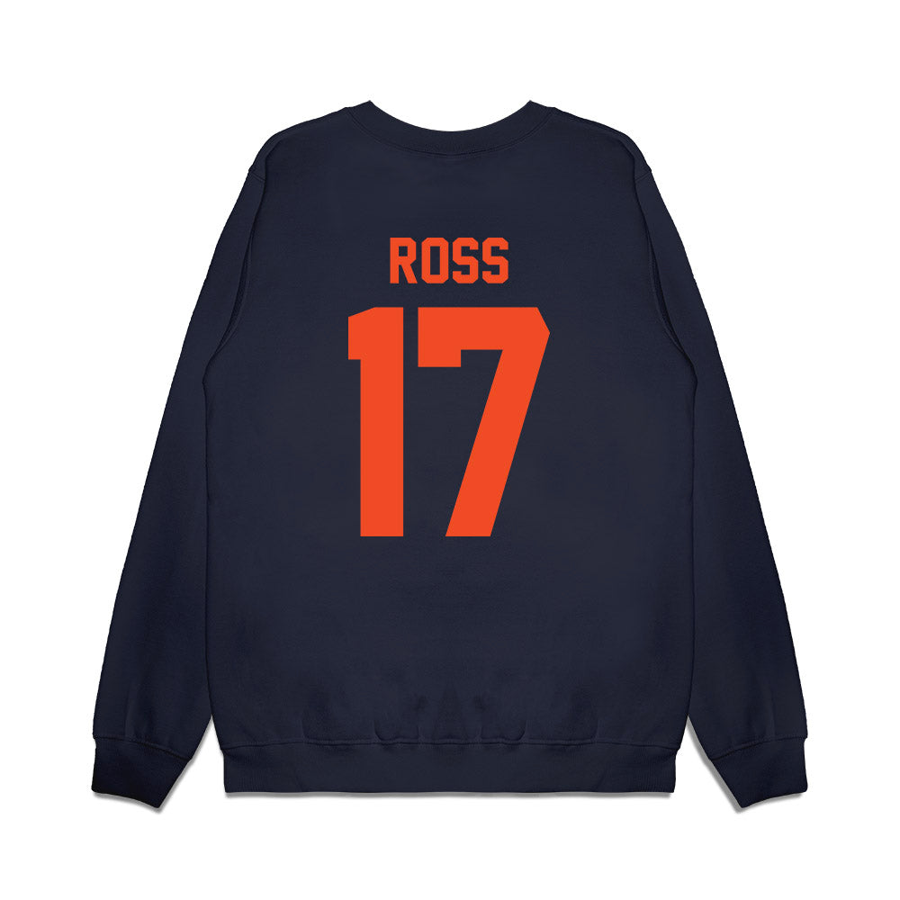 Virginia - NCAA Football : Justin Ross - Vintage Helmet Premium Crewneck Sweatshirt-1