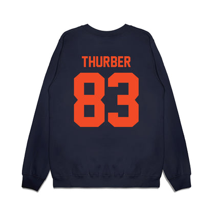 Virginia - NCAA Football : Willem Thurber - Vintage Helmet Premium Crewneck Sweatshirt-1