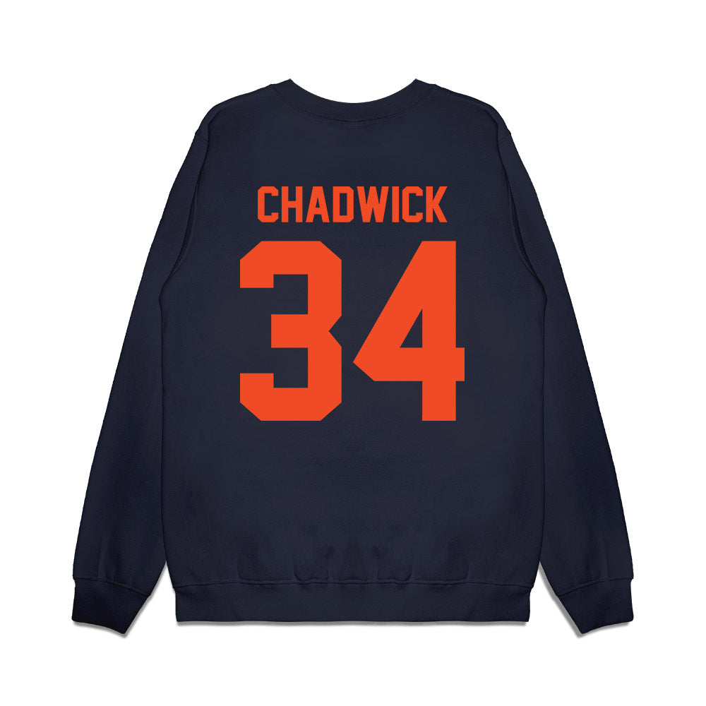 Virginia - NCAA Football : Kevin Chadwick - Vintage Helmet Premium Crewneck Sweatshirt-1