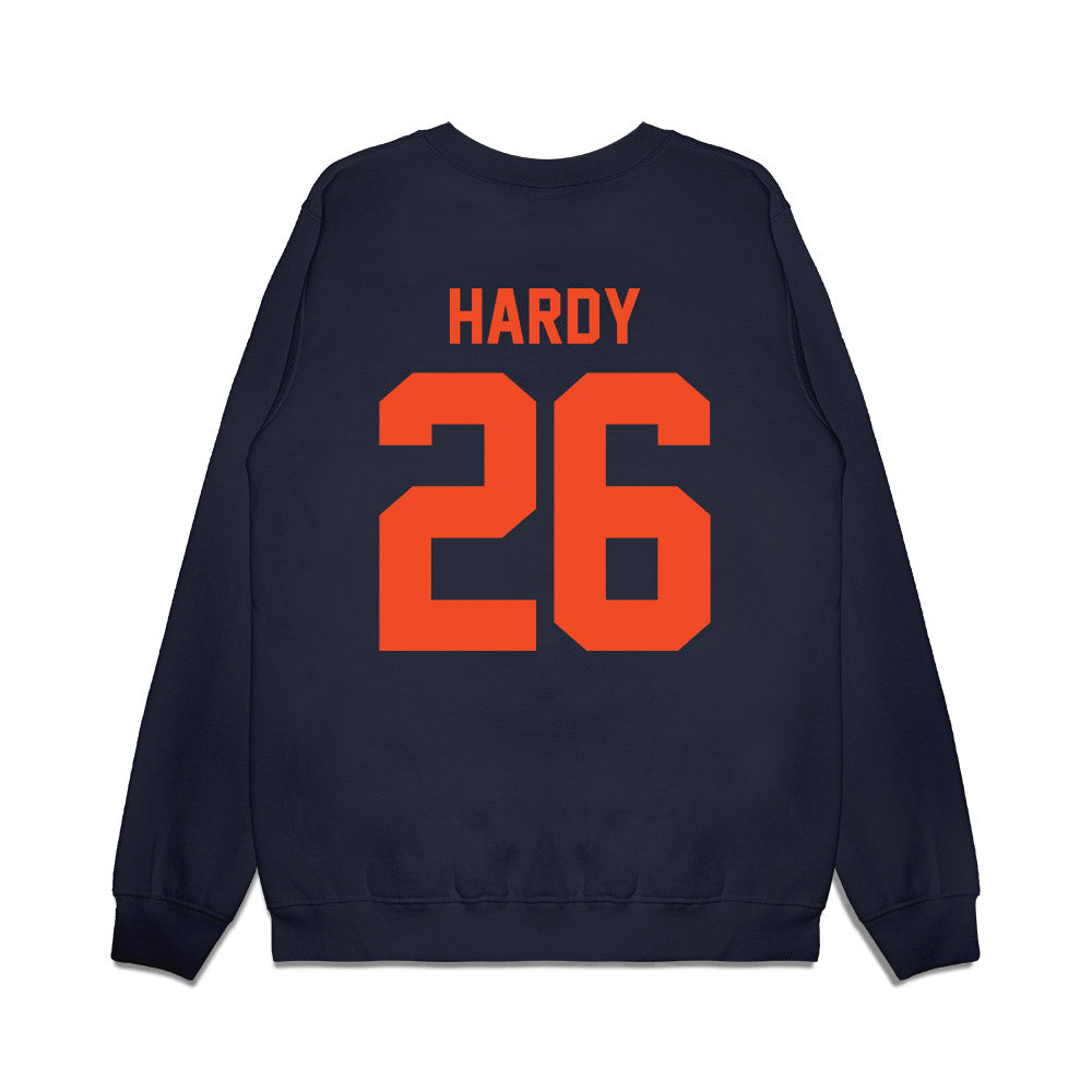 Virginia - NCAA Football : Caleb Hardy - Vintage Helmet Premium Crewneck Sweatshirt-1