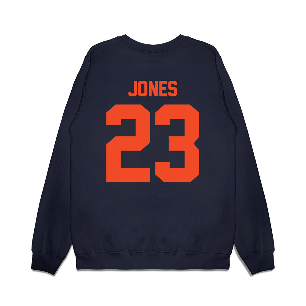 Virginia - NCAA Football : Jaylen Jones - Vintage Helmet Premium Crewneck Sweatshirt-1
