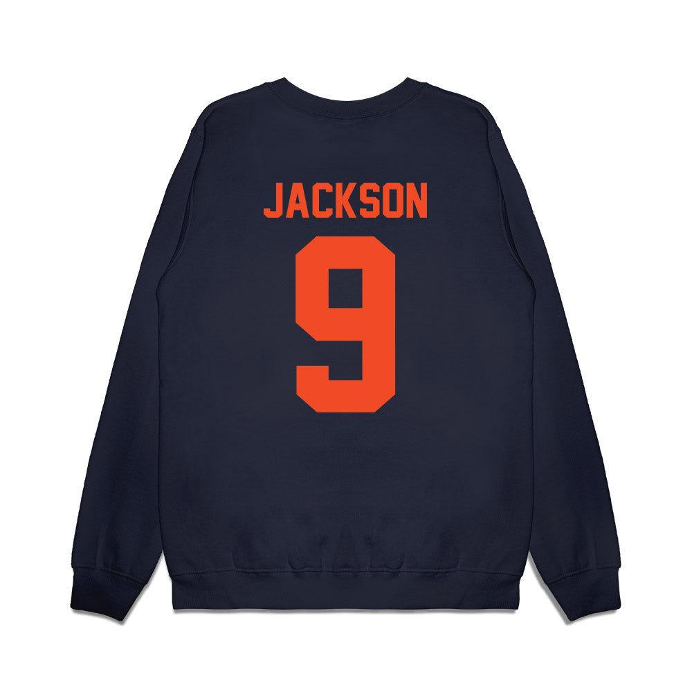 Virginia - NCAA Football : Jermarian Jackson - Vintage Helmet Premium Crewneck Sweatshirt-1