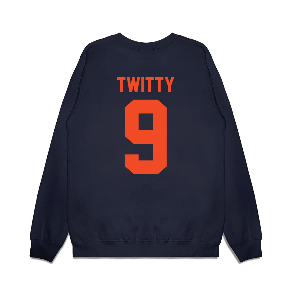 Virginia - NCAA Football : Dakota Twitty - Vintage Helmet Premium Crewneck Sweatshirt-1