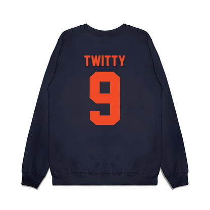 Virginia - NCAA Football : Dakota Twitty - Vintage Helmet Premium Crewneck Sweatshirt-1