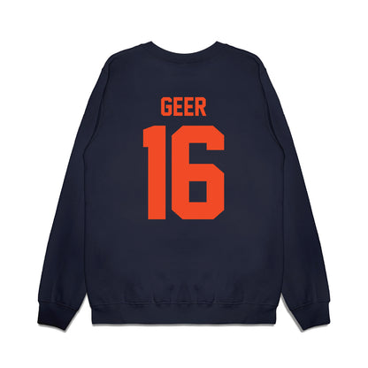 Virginia - NCAA Football : Cole Geer - Vintage Helmet Premium Crewneck Sweatshirt-1
