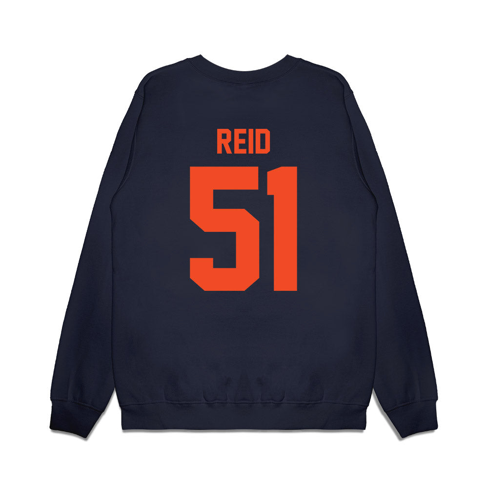 Virginia - NCAA Football : Grayson Reid - Vintage Helmet Premium Crewneck Sweatshirt-1