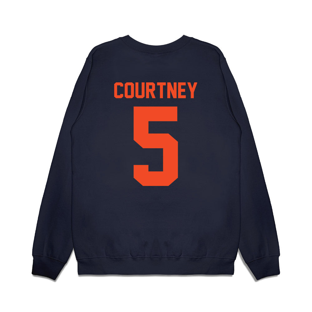 Virginia - NCAA Football : Kameron Courtney - Vintage Helmet Premium Crewneck Sweatshirt-1