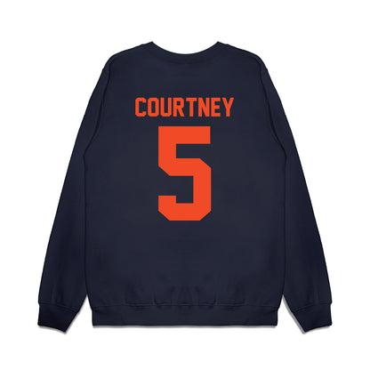 Virginia - NCAA Football : Kameron Courtney - Vintage Helmet Premium Crewneck Sweatshirt-1