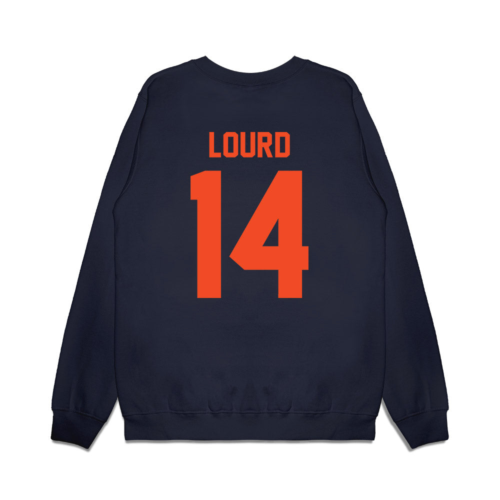 Virginia - NCAA Football : Boone Lourd - Vintage Helmet Premium Crewneck Sweatshirt-1