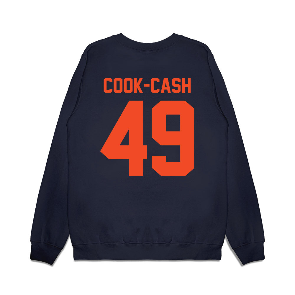 Virginia - NCAA Football : Cayden Cook-Cash - Vintage Helmet Premium Crewneck Sweatshirt-1