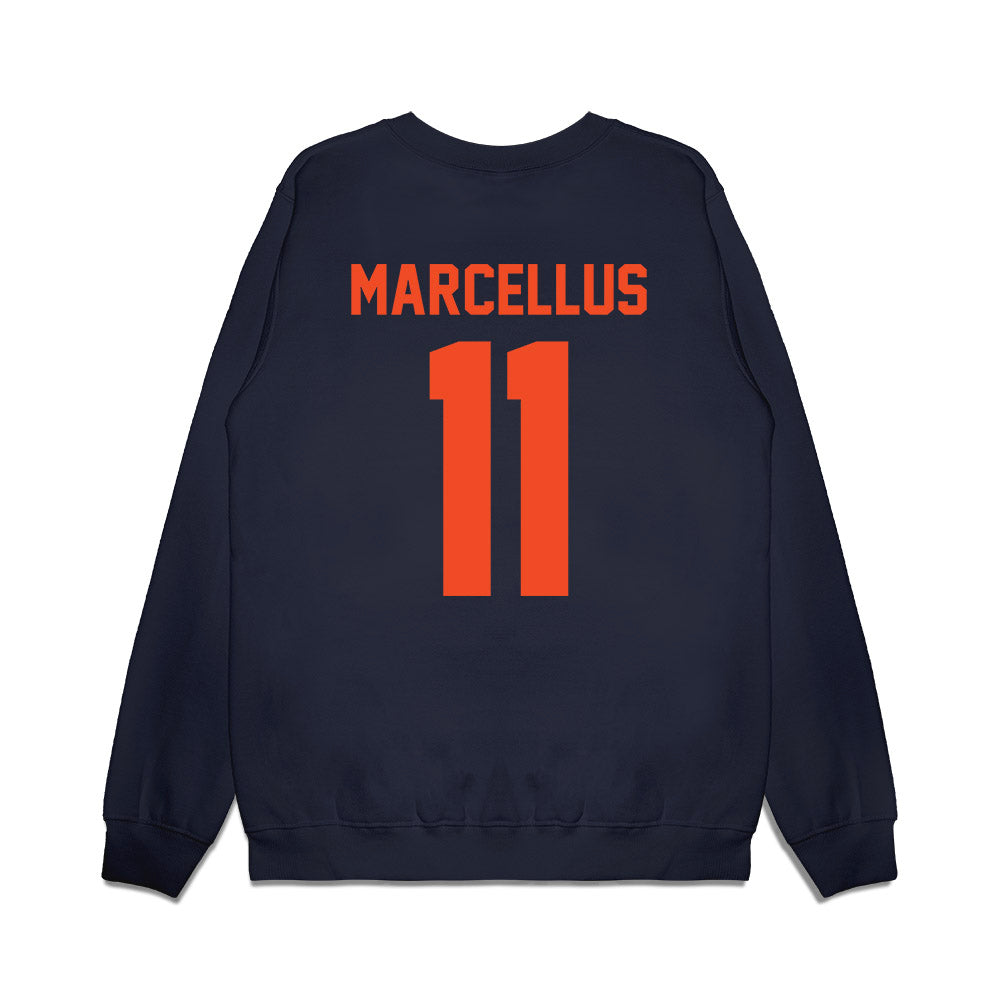 Virginia - NCAA Football : Maddox Marcellus - Vintage Helmet Premium Crewneck Sweatshirt-1