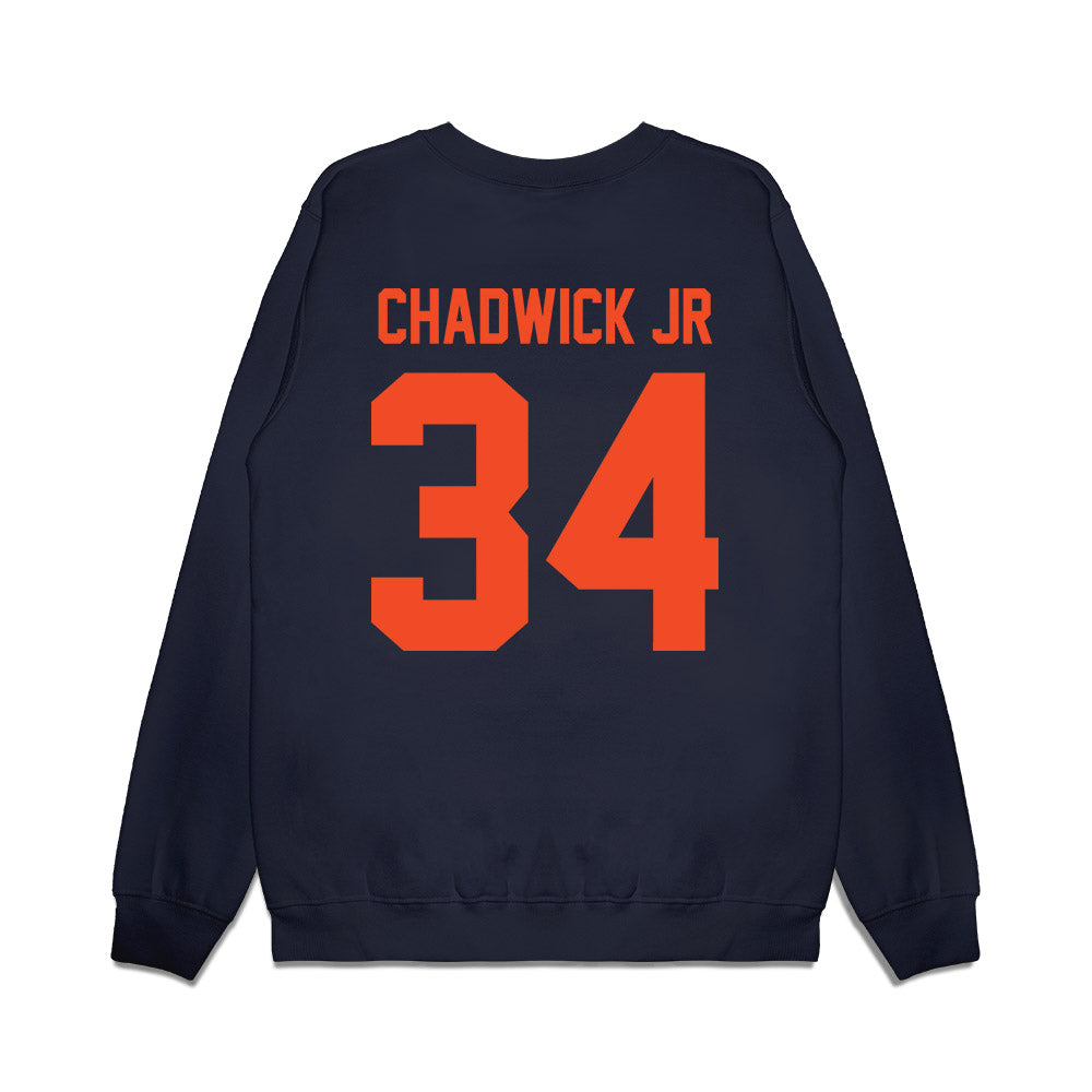 Virginia - NCAA Football : Kevin Chadwick Jr - Vintage Helmet Premium Crewneck Sweatshirt-1