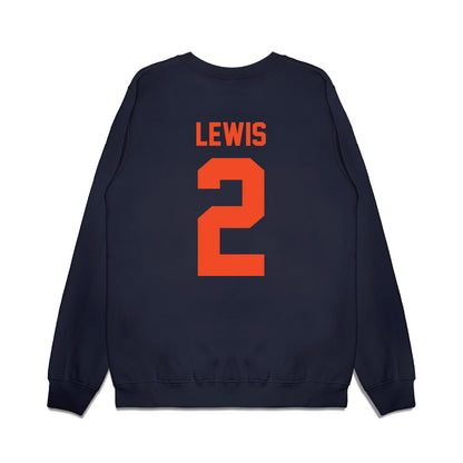Virginia - NCAA Football : Peyton Lewis - Vintage Helmet Premium Crewneck Sweatshirt-1