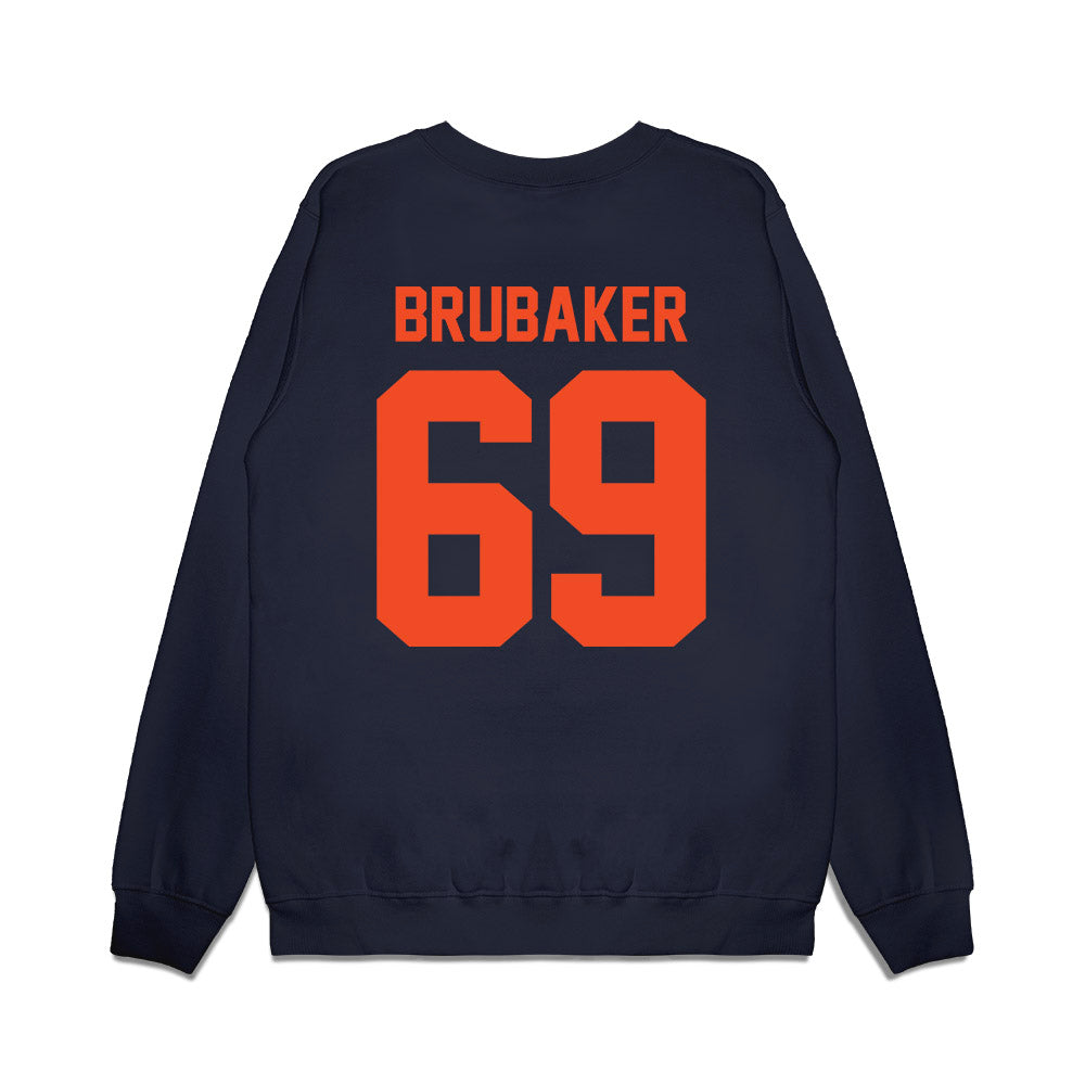 Virginia - NCAA Football : Ryan Brubaker - Vintage Helmet Premium Crewneck Sweatshirt-1