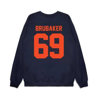 Virginia - NCAA Football : Ryan Brubaker - Vintage Helmet Premium Crewneck Sweatshirt-1