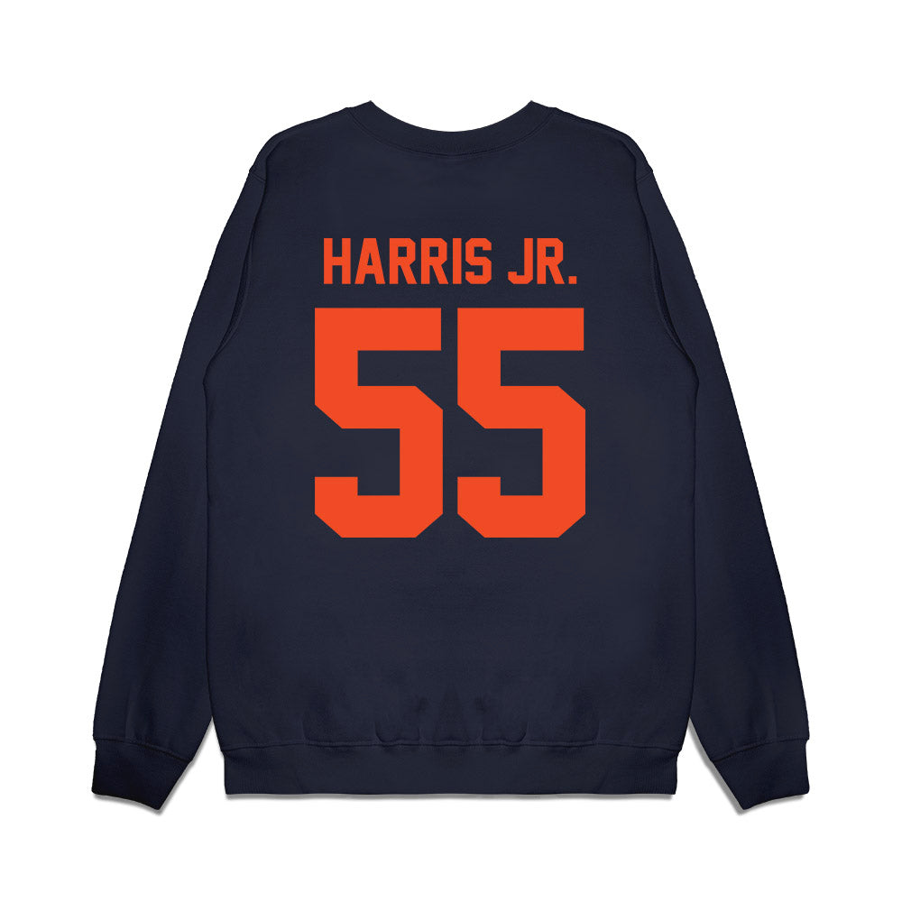 Virginia - NCAA Football : Jim Harris Jr. - Vintage Helmet Premium Crewneck Sweatshirt-1