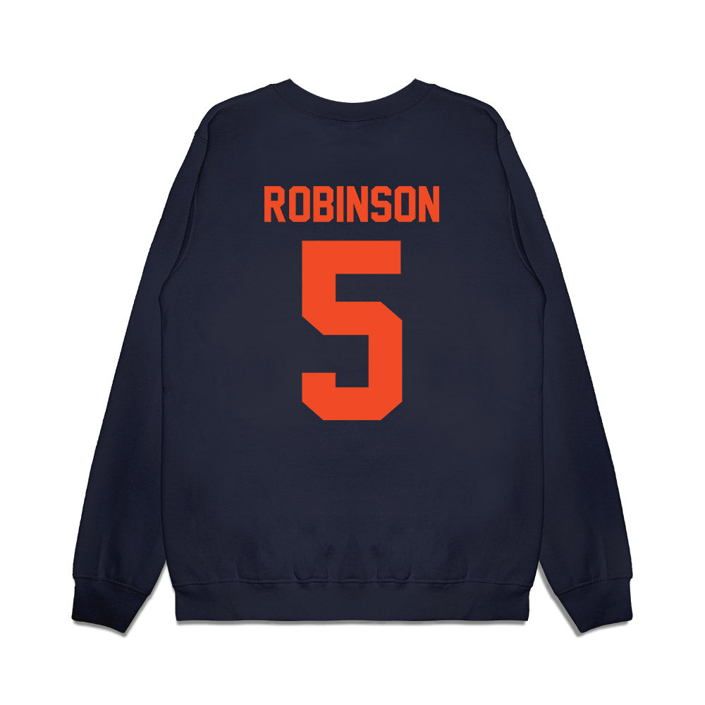 Virginia - NCAA Football : Kam Robinson - Vintage Helmet Premium Crewneck Sweatshirt-1