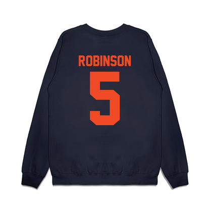 Virginia - NCAA Football : Kam Robinson - Vintage Helmet Premium Crewneck Sweatshirt-1