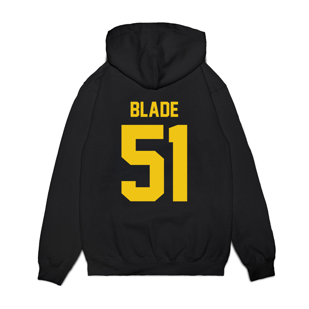 Michigan - NCAA Football : McHale Blade - Vintage Helmet Premium Hooded Sweatshirt-1