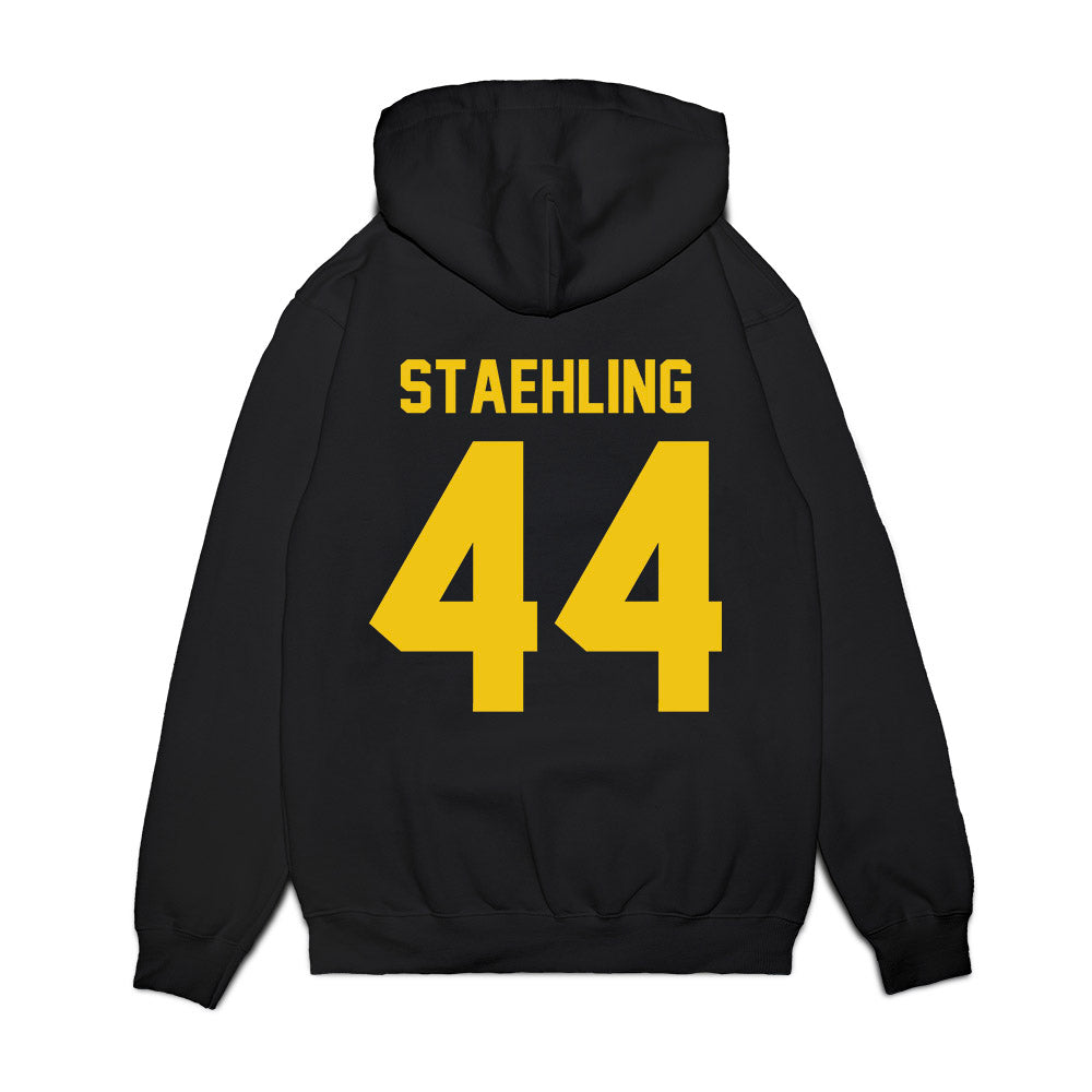 Michigan - NCAA Football : Nathaniel Staehling - Vintage Helmet Premium Hooded Sweatshirt-1