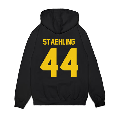 Michigan - NCAA Football : Nathaniel Staehling - Vintage Helmet Premium Hooded Sweatshirt-1