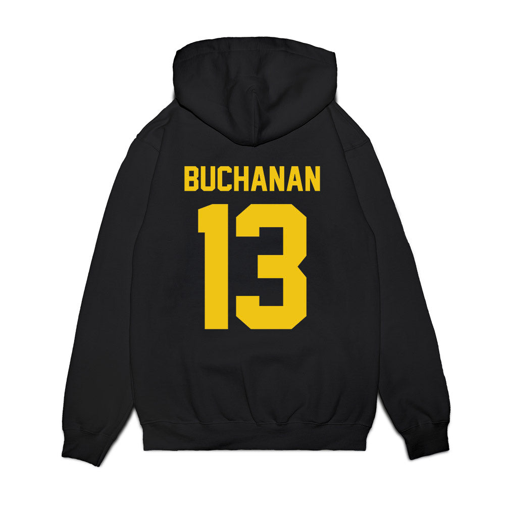 Michigan - NCAA Football : JJ Buchanan - Vintage Helmet Premium Hooded Sweatshirt-1