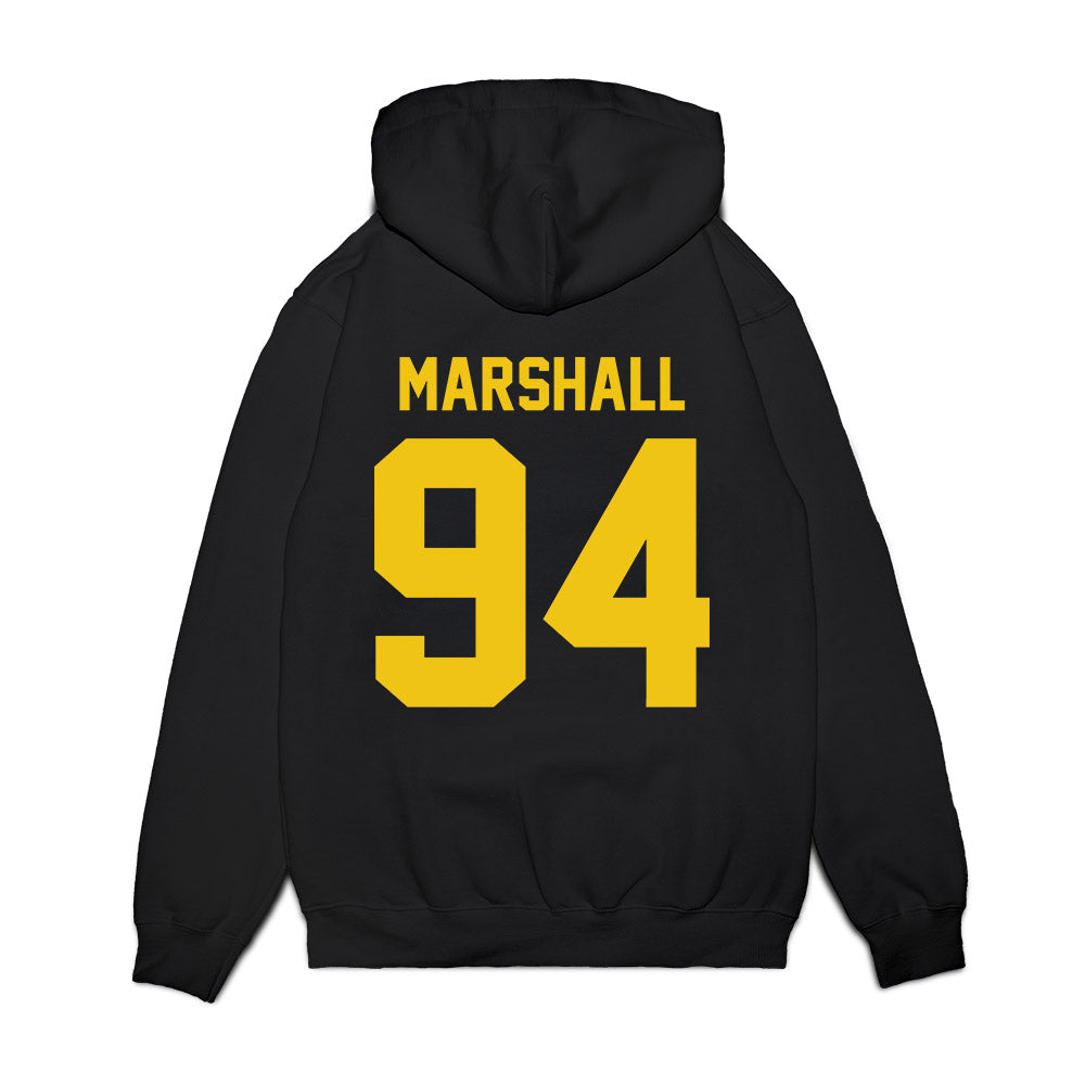 Michigan - NCAA Football : Nate Marshall - Vintage Helmet Premium Hooded Sweatshirt-1