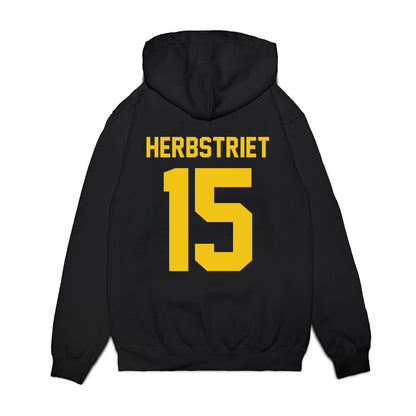 Michigan - NCAA Football : Chase Herbstriet - Vintage Helmet Premium Hooded Sweatshirt-1