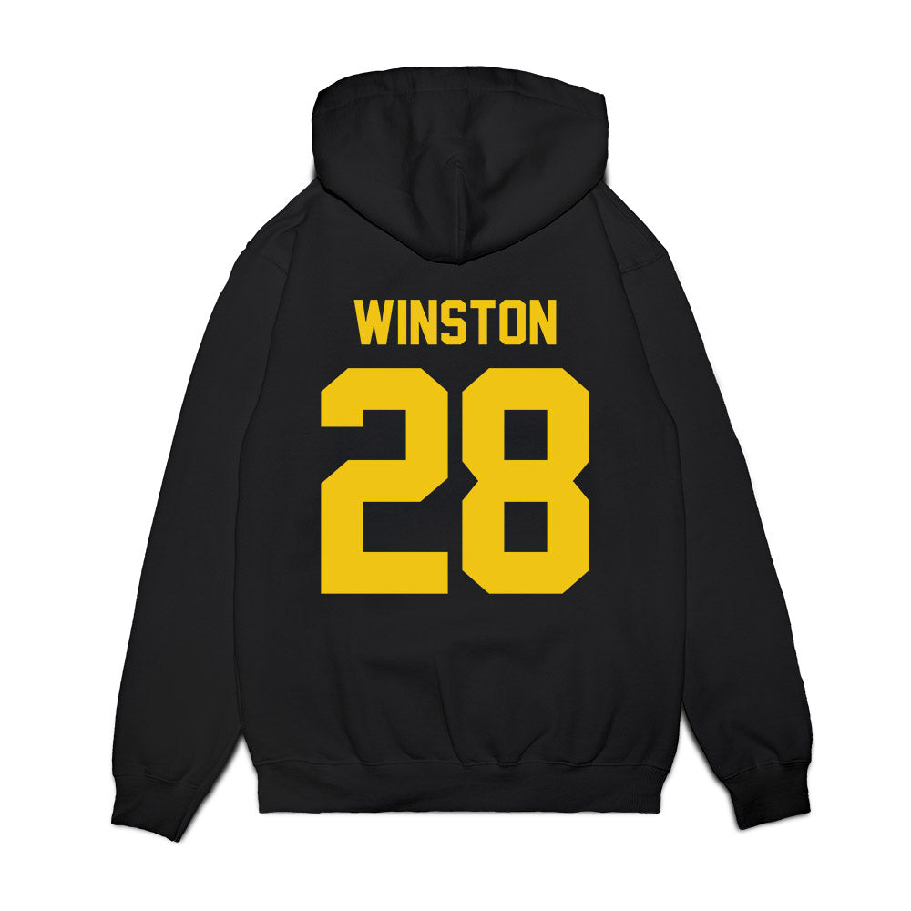 Michigan - NCAA Football : Kainoa Winston - Vintage Helmet Premium Hooded Sweatshirt-1