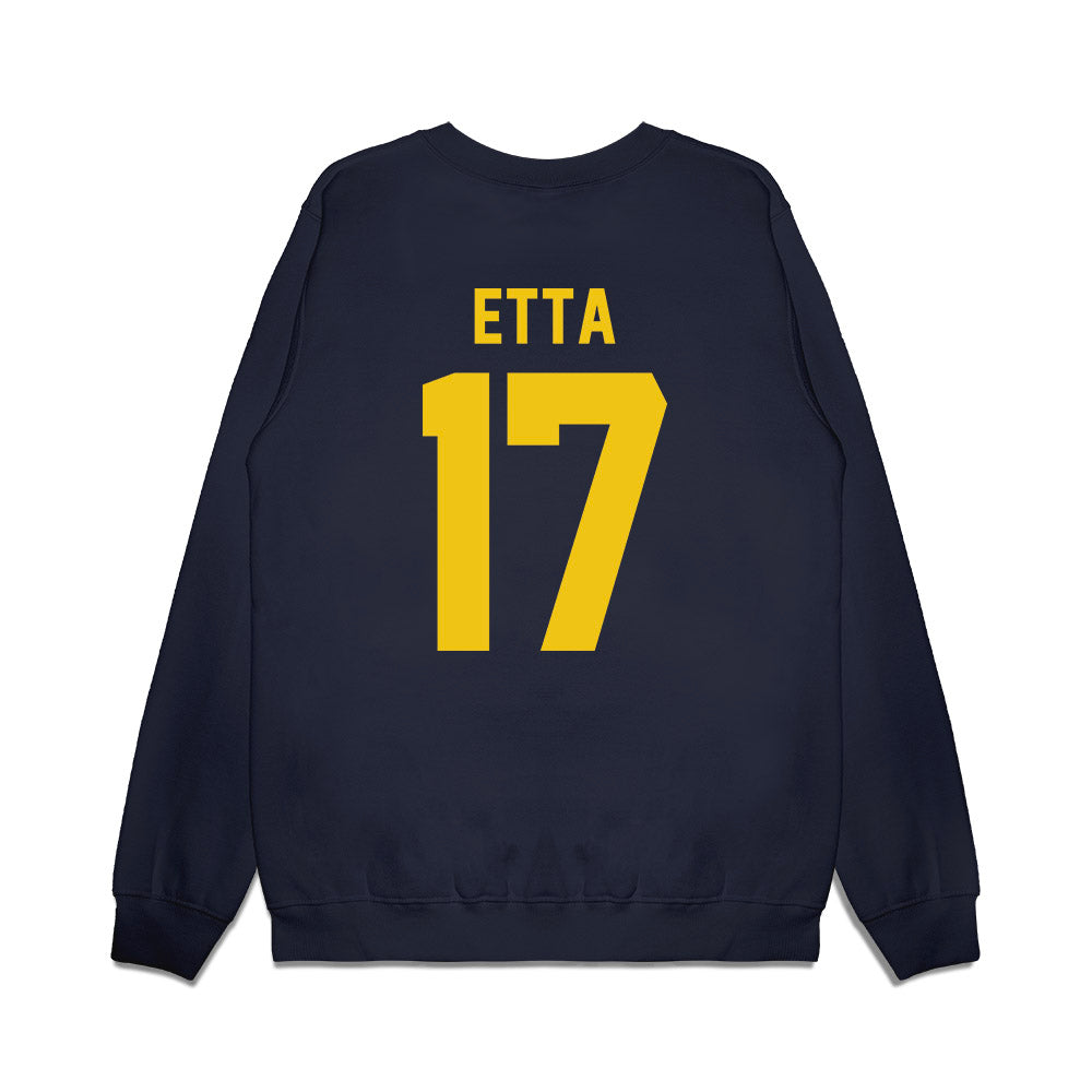 Michigan - NCAA Football : Enow Etta - Vintage Helmet Premium Crewneck Sweatshirt-1