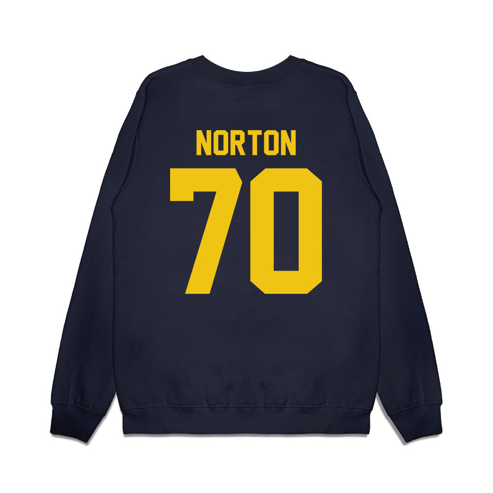 Michigan - NCAA Football : Brady Norton - Vintage Helmet Premium Crewneck Sweatshirt-1