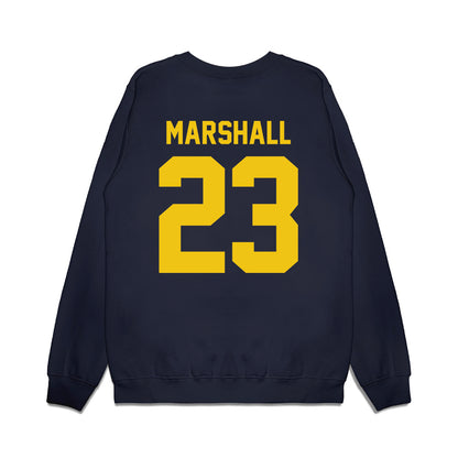 Michigan - NCAA Football : Jordan Marshall - Vintage Helmet Premium Crewneck Sweatshirt-1