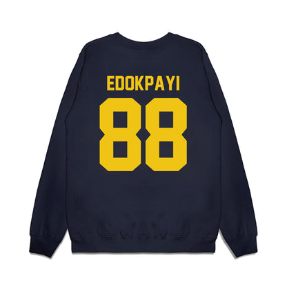Michigan - NCAA Football : Lugard Edokpayi - Vintage Helmet Premium Crewneck Sweatshirt-1