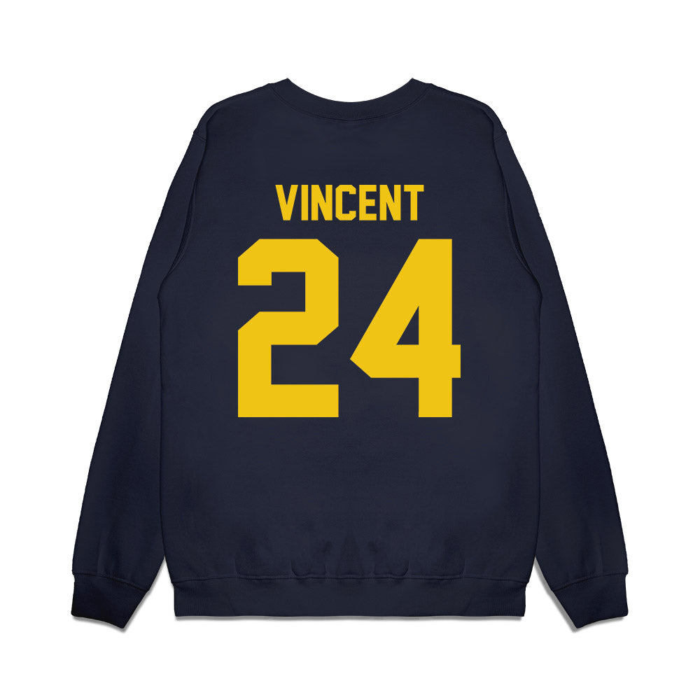 Michigan - NCAA Football : Jamarion Vincent - Vintage Helmet Premium Crewneck Sweatshirt-1