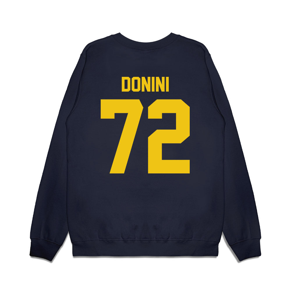Michigan - NCAA Football : Peter Donini - Vintage Helmet Premium Crewneck Sweatshirt-1