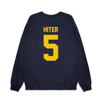 Michigan - NCAA Football : Savion Hiter - Vintage Helmet Premium Crewneck Sweatshirt-1