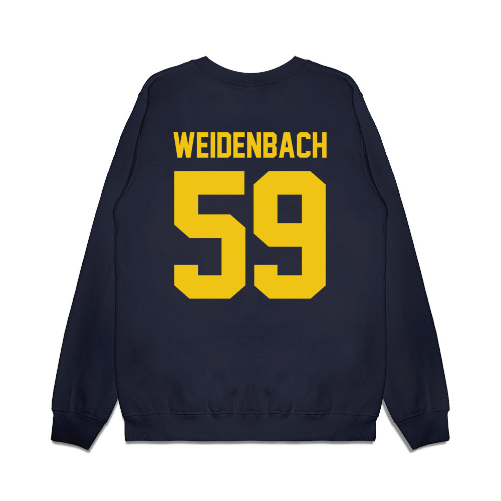 Michigan - NCAA Football : John Weidenbach - Vintage Helmet Premium Crewneck Sweatshirt-1
