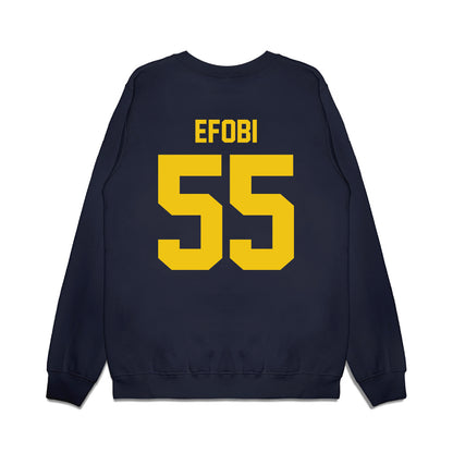 Michigan - NCAA Football : Nathan Efobi - Vintage Helmet Premium Crewneck Sweatshirt-1