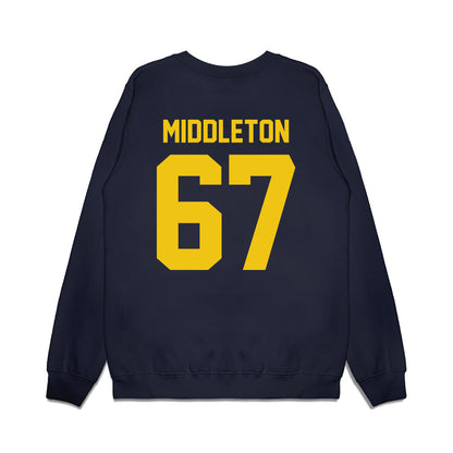 Michigan - NCAA Football : Trent Middleton - Vintage Helmet Premium Crewneck Sweatshirt-1