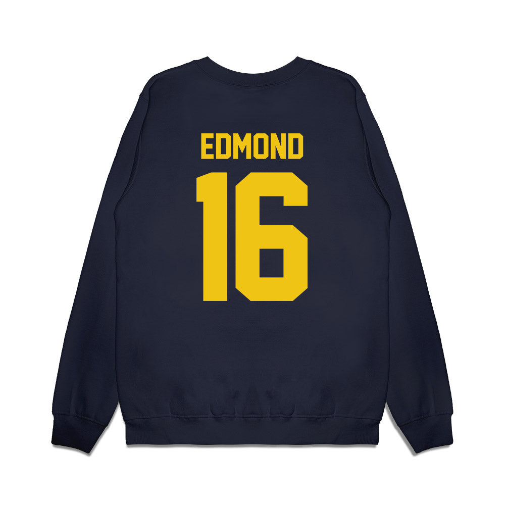 Michigan - NCAA Football : Jo'Ziah Edmond - Vintage Helmet Premium Crewneck Sweatshirt-1