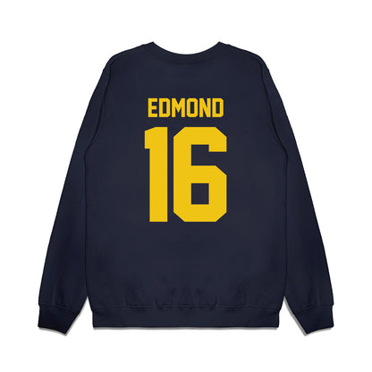 Michigan - NCAA Football : Jo'Ziah Edmond - Vintage Helmet Premium Crewneck Sweatshirt-1