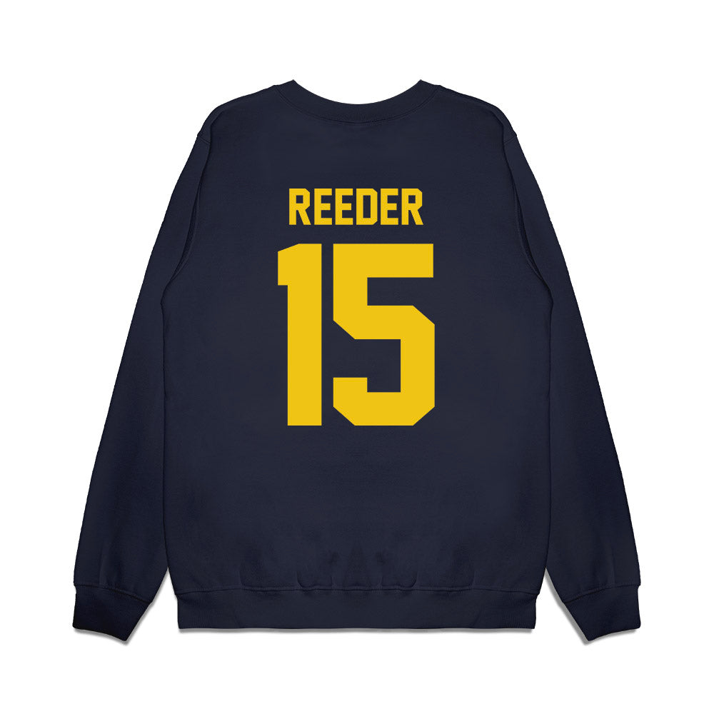 Michigan - NCAA Football : Aden Reeder - Vintage Helmet Premium Crewneck Sweatshirt-1