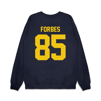 Michigan - NCAA Football : Logan Forbes - Vintage Helmet Premium Crewneck Sweatshirt-1