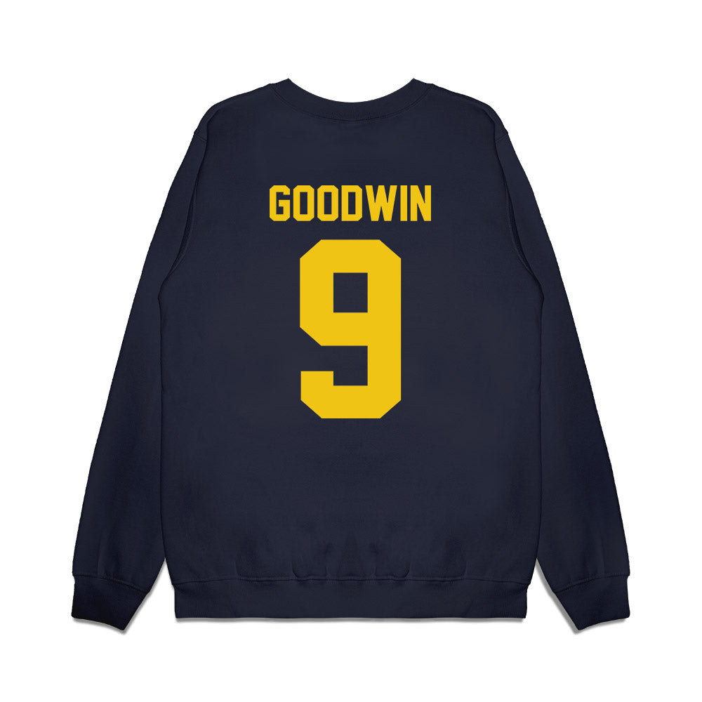 Michigan - NCAA Football : Channing Goodwin - Vintage Helmet Premium Crewneck Sweatshirt-1