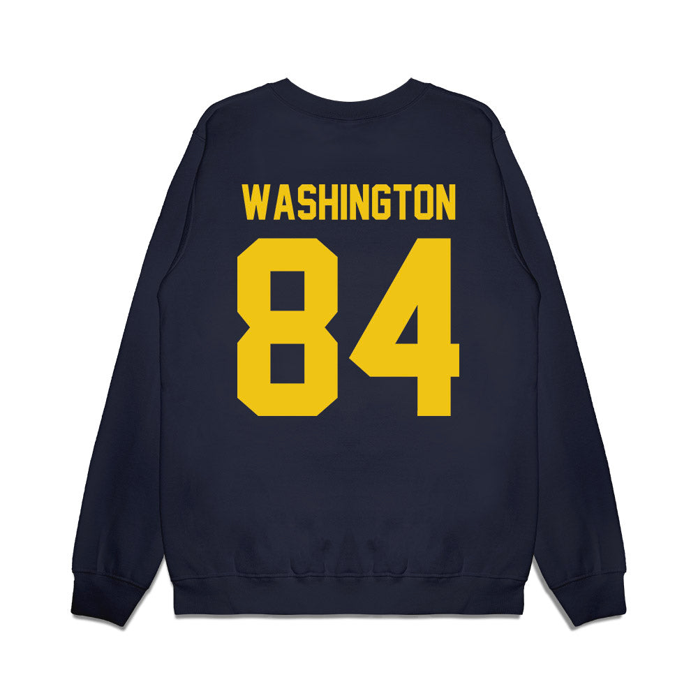Michigan - NCAA Football : Jacob Washington - Vintage Helmet Premium Crewneck Sweatshirt-1