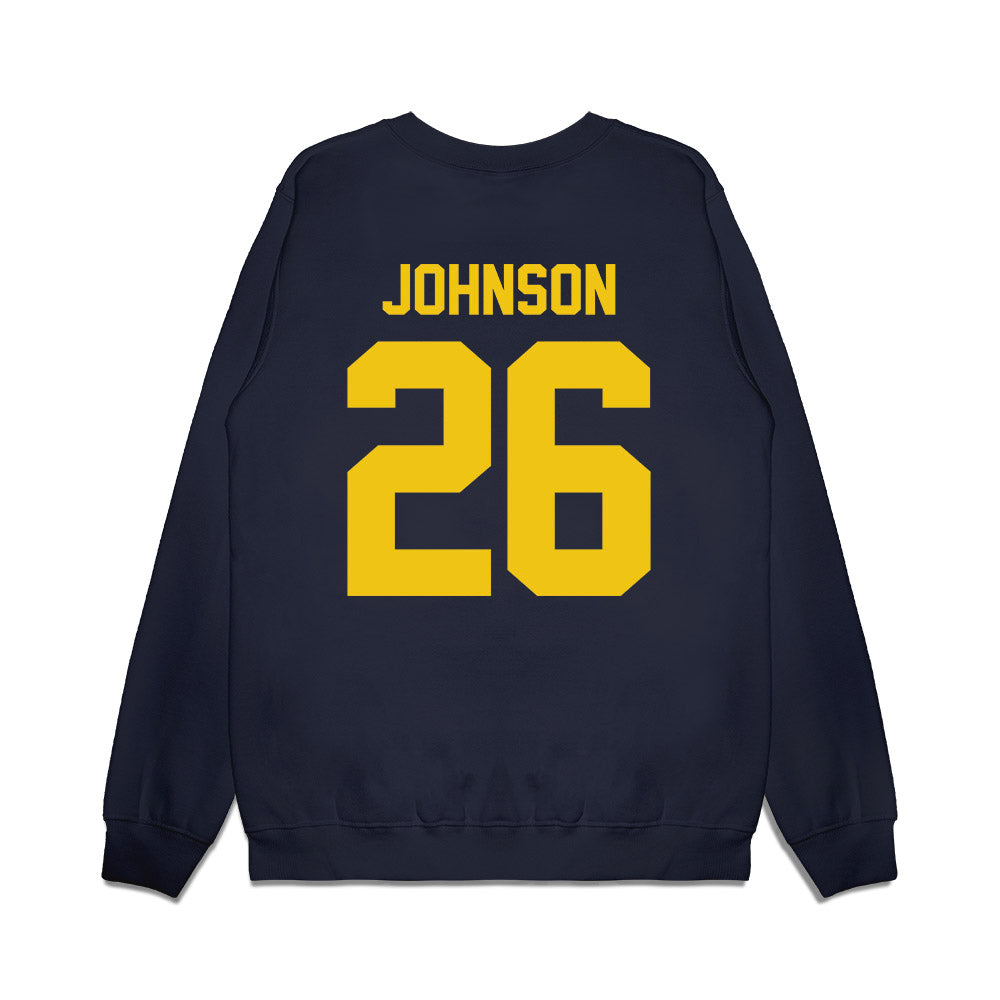 Michigan - NCAA Football : Donovan Johnson - Vintage Helmet Premium Crewneck Sweatshirt-1