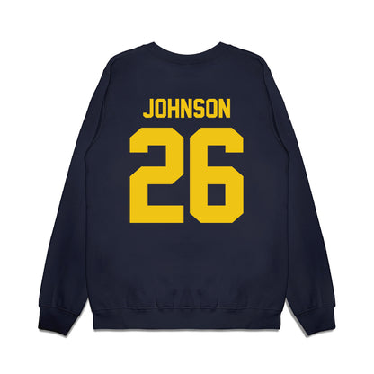 Michigan - NCAA Football : Donovan Johnson - Vintage Helmet Premium Crewneck Sweatshirt-1